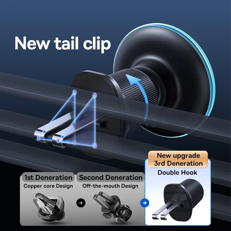 Soporte Magnético Premium con Carga Inalámbrica 15W para Vehículo