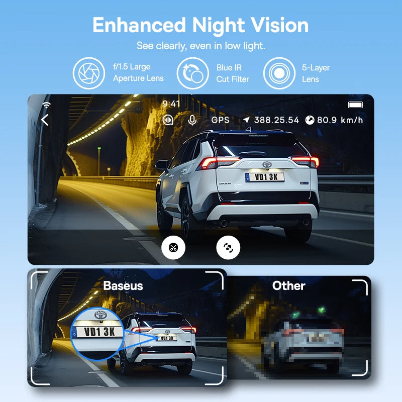 Dash Cam 2K Inteligente con GPS, WiFi y Visión Nocturna