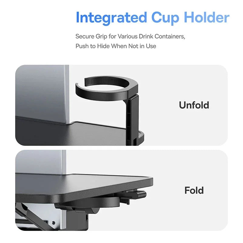 Mesa Plegable para Asiento Trasero con Soporte para Laptop y Tablet
